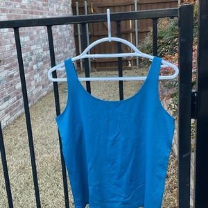 Chico’s Turquoise Blue Microfiber Tank, Size 2